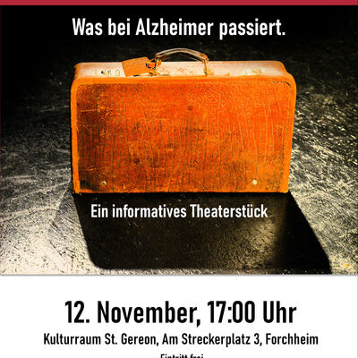 Flyer zum Theaterstück über Alzheimer